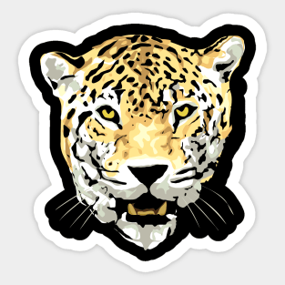 leopard portrait art Sticker